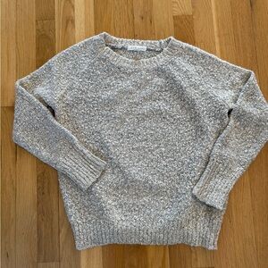 Double Zero Marled Knit Crewneck Sweater M Beige Chunky Cozy Sweater Warm